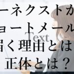 カーネクストからショートメールが届く理由とは？正体とは？